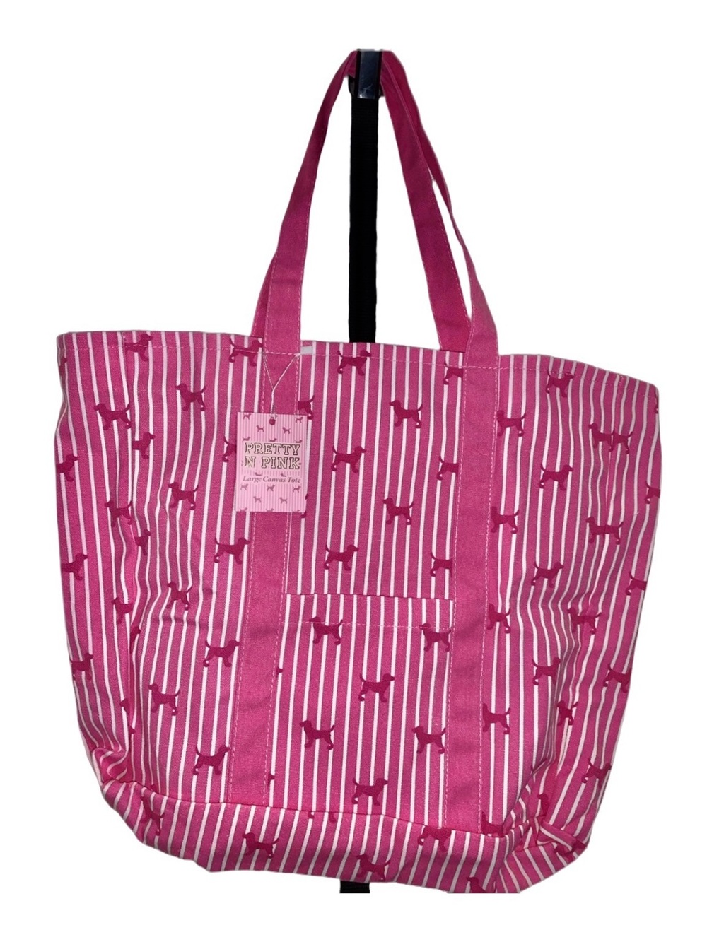 Viral Pretty N Pink “Victoria Secret” Inspired Large Canvas Tote Bag